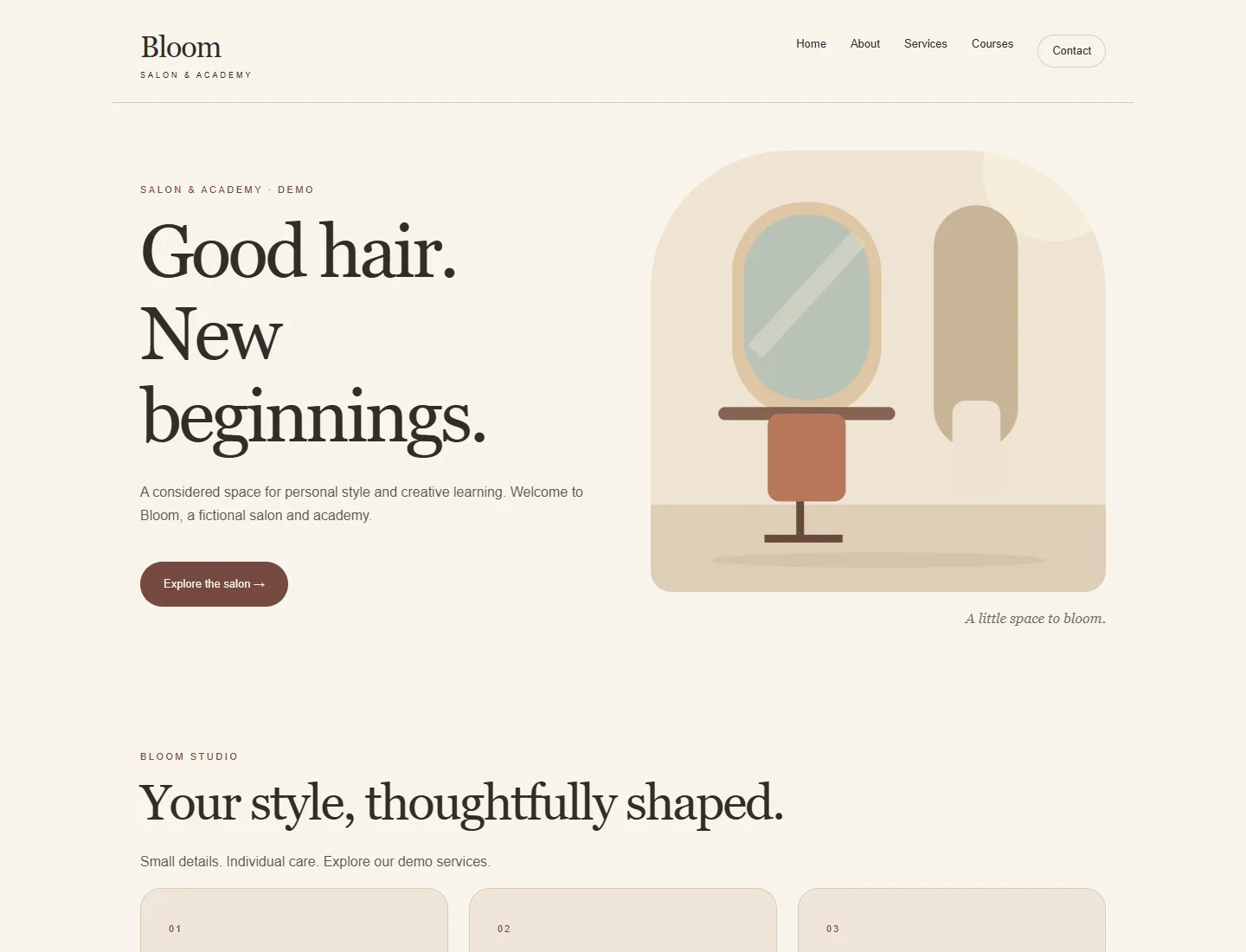 Website template preview